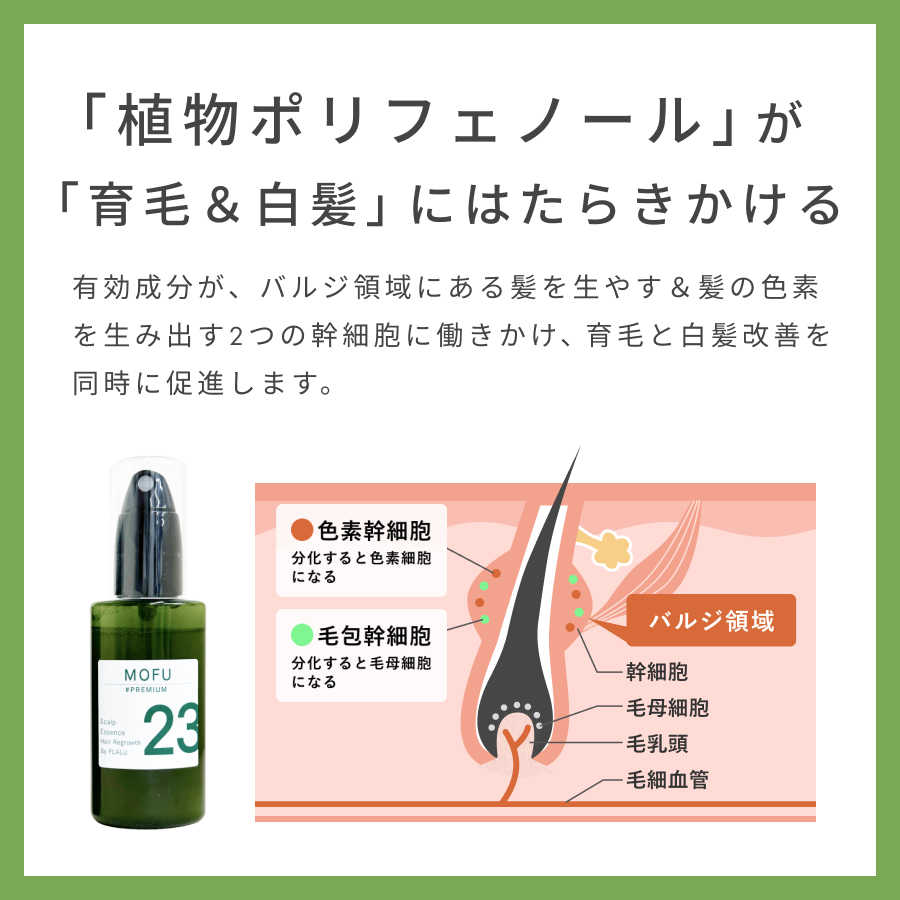 スカルプ育毛エッセンス「MOFU23」PREMIUM（2本セット） – フラル（FLALU）